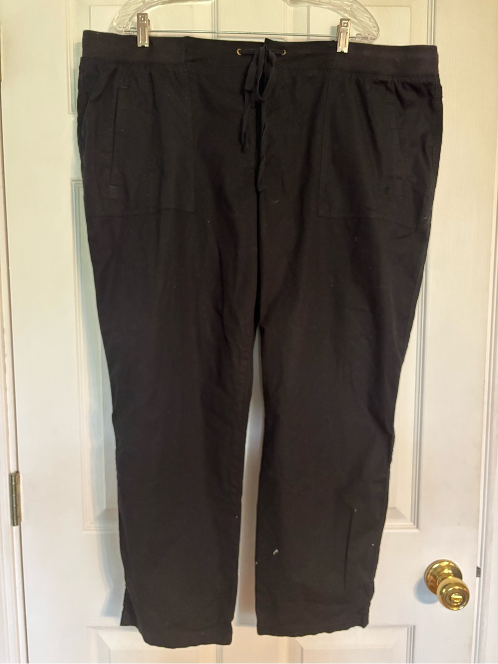 Liz Claiborne Black Women's Classic Pull On Pants with Drawstring